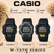 W-737H W-737H-1A W-737H-1A2 W-737H-2A 100% ORlGlNAL MAN General Black Resin Band Youth WATCH JAM ORI