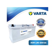 Varta/Delkor/Hankook DIN105 AGM LN6 Silver Dynamic AGM Car Battery for BMW F01, F10,Audi Q5, Q7, Por