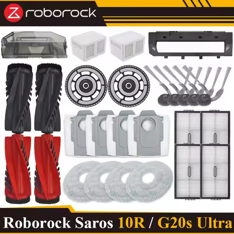 Fit For ( Roborock G20S Ultra/Saros 10R /Roborock S9 MaxV Slim) Vacuum Parts Main Roller Side Brush 
