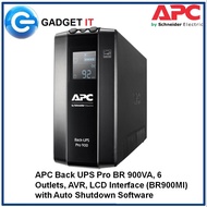 [Limit 2unit per order] APC Back UPS Pro BR 900VA, 6 Outlets, AVR, LCD Interface (BR900MI) with Auto Shutdown Software