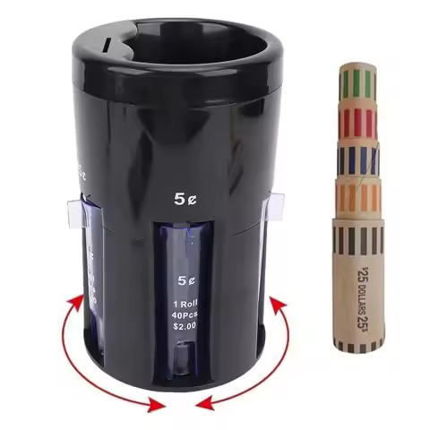 5 in 1 Automatic Coin Sorter Compact Space Saving Enhanced Efficiency Digital Coin Sorter for Home O