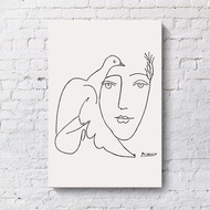 Nordic Style Matisse Line Doves Abstract Art Decorative Painting