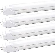 T8 T10 T12 2FT LED Light Tube - 8W LED Replacement for 24 inch Fluorescent Bulb, 20W Equivalent, 1120Lm, 5000K Daylight White, Ballast Bypass, Dual-End Powered, Frosted Cover (Pack of 4)