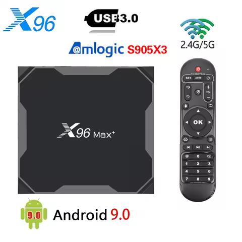X96 Max Plus Smart TV Box Android 9 4G 32G 64G Amlogic S905X3 Quad Core 2.4G/5G Wifi 4K TVBOX X96Max
