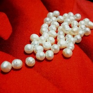 manik manik mutiara asli air tawar natural pearl beads murah kerajinan - pink bulat 8mm