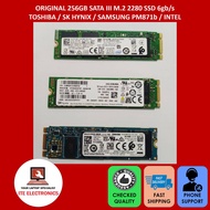 ORIGINAL 256GB SATA III M.2 2280 SSD 6gb/s TOSHIBA / SK HYNIX / SAMSUNG PM871b / INTEL (USED)