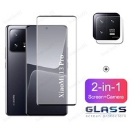 Xiaomi 13 Pro Tempered Glass Film for Xiaomi Mi 12 11 Lite 5G NE 12T 11T 10T Pro 2 in 1 Camera Lens Glass Full Cover Screen Protector