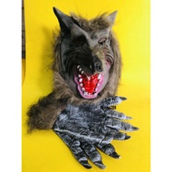 [WOLF] FUR WOLF MASK - Super cool, super muddy wolf head mask - Fun wolf Halloween costume mask