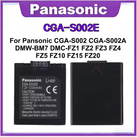 Panasonic Original S002E DMW-BM7 Battery for Panasonic Lumix DMC FZ2 FZ3 FZ4 FZ5 FZ15 FZ10 FZ20 FZ1 