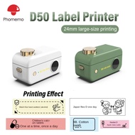Phomemo D50 Portable Thermal Label Printer Mini Bluetooth Label Maker Small Sticker Printer