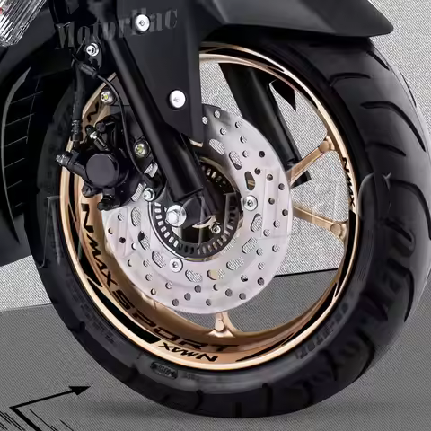 Motorcycle Wheel Sticker Rim Decal Scooter Stripe Tape Accessories Waterproof For NMAX nmax 125 155 