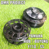 YAMAHA Y110/SS TWO HUB/BUYUNG FRONT & REAR STD BLACK ORIGINEL GANTANG DEPAN BELAKANG Y110