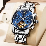 951 OLEVS Men’s Luxury Automatic Watch Mechanical Tourbillon Skeleton Self Winding Moon Phase  dhP