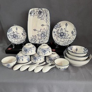 BỘ 18 món HOA SEN gốm sứ tô chén dĩa - Dành cho 5 người(Có 2 phân loại: bộ 18 món Hoa Sen Xoài bộ 18