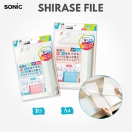 Sonic Shirase File For B5 Notebooks, 2-Pack, B5&A4 Size