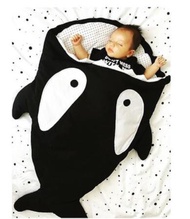 Foreign trade models autumn and winter baby male and female baby newborn shark sleeping bag children anti-kick is held