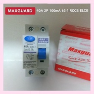 Maxguard 40A 63-1 2Pole 100mA ELCB RCCB Type AC