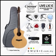 Covenant LIVE L3C-E Solid Top Acoustic-Electric Guitar with Gigbag and Free Accessories