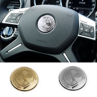 【Ready Stock】52 / 57mm Metal Car Styling Steering Wheel Center Emblem Decoration Sticker for Bzen W203 W204 W205 W211 W212 C200 E300