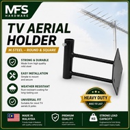 Heavy Duty TV Antenna Aerial Holder Bracket | Outdoor Steel Pole Mount | MYTV UHF Antena