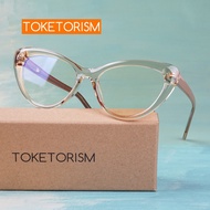 Toketorism Stylish Women Retro Design Eyeglasses Anti Blue Light Computer Glasses Optical Frame eo