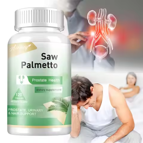 Saw Palmetto Capsules - Promote Urinary Tract Function and Prostate Health, Improve Urinary Tract Pr
