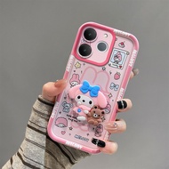 Cho Realme Lưu ý 70 note70x note60 70t relame note70 4G 5g 2025 bảo vệ bìa sau vỏ Dễ Thương 3D Silic