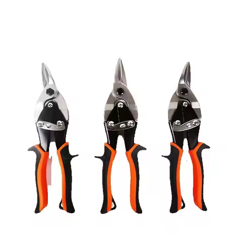 New Quality Cutting Scissors Hand Tool Straight Curved Aviation Tin Snip Sheet Metal Shear