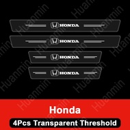 Honda Threshold Strip Transparent  Thicken Anti-scratch Door Sill Protector  For CRV VEZEL City Civic Jazz BRV