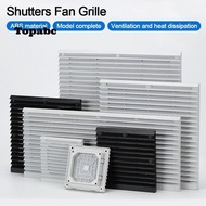 TOPABCS Shutters Fan Grille, White Without Fan Cabinet Ventilation Filter, ABS Fan Filter