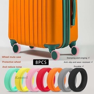 [Kesoto1] 8x Silicone Suitcase Wheel Covers Protector Accessory Sturdy Portable Anti Scratch for 5cm
