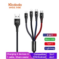 Mcdodo 4 In 1 double Lightning Micro Type C Data Cable Fast Charging  USB Cable CA-623