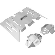 INJORA Stainless Steel Chassis Armor Skid Plate Axle Protector for Axial 1/8 AXP8 Gilamon 2.2