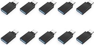 USB to USB C Adapter 10 Pack, Type A Female to C Male Charger Cable Converter for iPhone 15 14 13 12 Pro Max Plus, Apple Watch Ultra iWatch 9 8 7, MacBook Pro, iPad 10 9,Samsung Galaxy S20-23 and More
