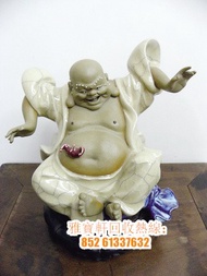 收古玩瓷器 古玩擺件 石灣公仔 “喜從天降” 福祿壽，鐘馗，李太白，漁翁，觀音瓷器，石灣公仔，陶瓷公仔