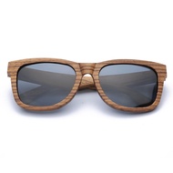 Zebra Wood Sunglasses 100% Handmade Polarized Bamboo Sunglasses + Case