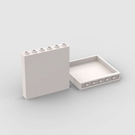 Small Particle Building Blocks 1x6x5 Wall Board Transparent Glass Board Floor-to-ceiling Window Comp