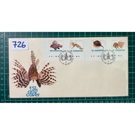726 FDC 1977 Marine Life Definitive High Values 4v. $10,$5,$2,$1 With Brochures. CV $70.