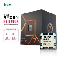 AMD Ryzen 7 9700X Processor8 Cores 16 Threads Up to 5.5GHz Socket AM5 Zen 5 Gaming CPU Tray Type