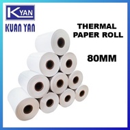 Thermal Receipt Paper Roll / Thermal Paper Roll / Thermal Receipt Roll /80MM (D5) / 100 ROLLS/BOX