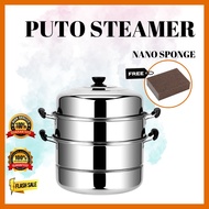 ■▣Original 3 Layers Steamer for Puto 3 Layer Siomai Steamer Stainless Cookware Multifunctional