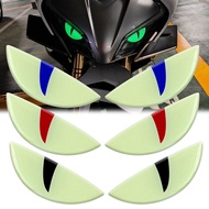 Motorcycle Luminous 3D Devil Eye Sticker Cat Eye Decal Suitable For Ebike Universal
