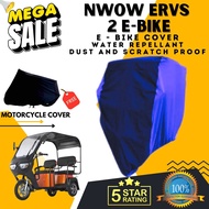 NWOW E-BIKE THREE WHEELS WITH BACK PASSENGER SEAT AND ROOF HIGH QUALITY WATER REPELLANT AND DUST PRO