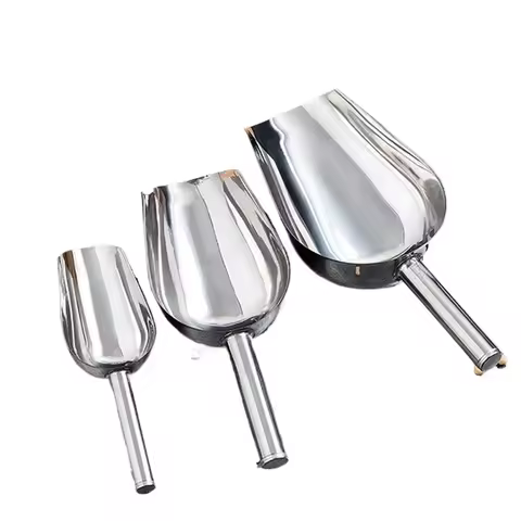 Stainless-Steel Ice Cube Scoop Bar Buffet Party Kitchen Spice Candy Flour Nut Scoop Spoon Dry Goods 