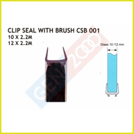 § ✟ ๑ Mohair Clip Seal Mohair Glass Door Feather Mohair Glass Clip Feather Uk Length 2.2 M