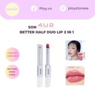 Lipstick 4u2 Better half duo lip 2 in 1 2.5g glossy and matte effect, plump and soft lips