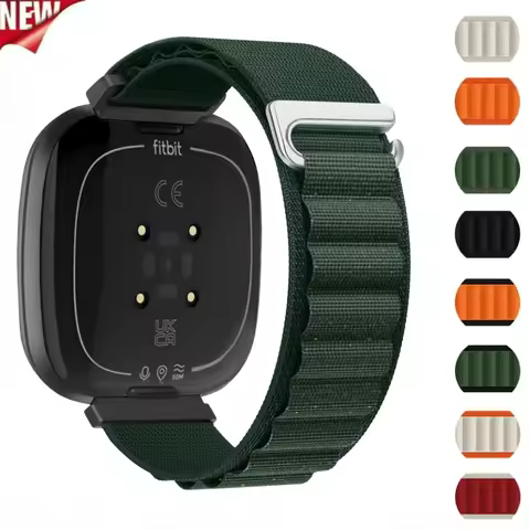 Alpine Loop Band for Fitbit Versa 4/3 Nylon Breathable Replaceable Wristband Correa for Fitbit Sense