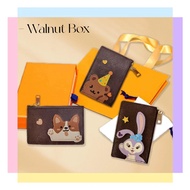 Donkey Brand Leather Donkey Home Microfiber Presbyopic Card Holder Cartoon Corgi Animal Dog Bear Rab