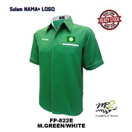 Baju Kemeja Korporat PAS Warna HIJAU (LOGO PAS & NAMA) (FP-822E LENGAN PENDEK) (FP-922E LENGAN PANJA