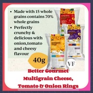Better Gourmet Multigrain Cheese / Onion / Tomato Flavour Rings 40g - HALAL